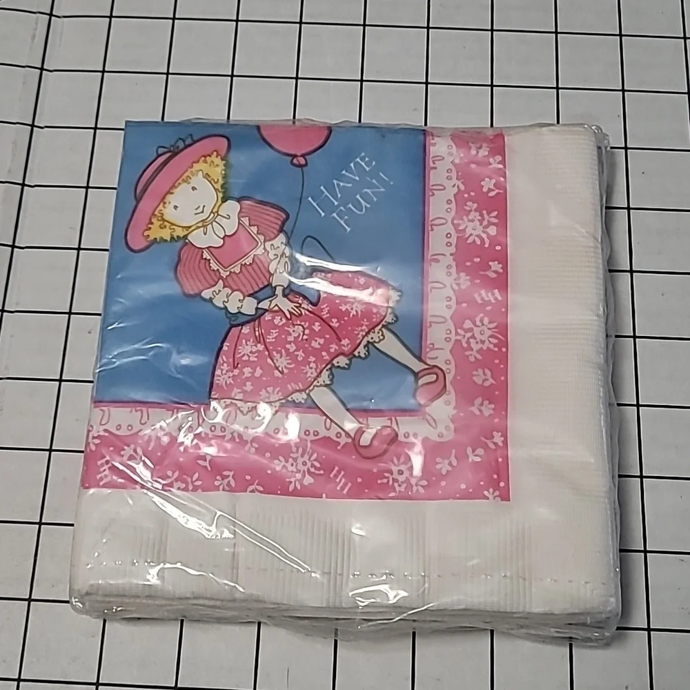 Vintage American Greetings Holly Hobbie Luncheon Napkins‎ 16 pk NIP 90s